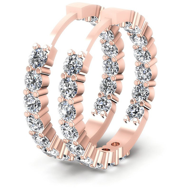 Round Diamonds 1.20CT Earring in 18KT White Gold