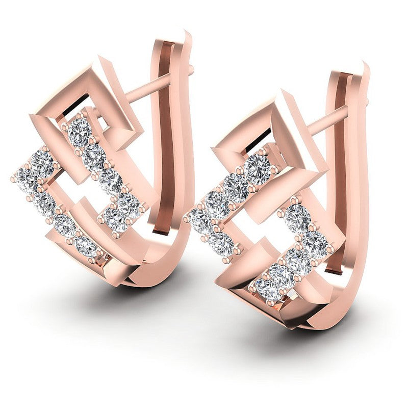Round Diamonds 0.40CT Earring in 18KT White Gold