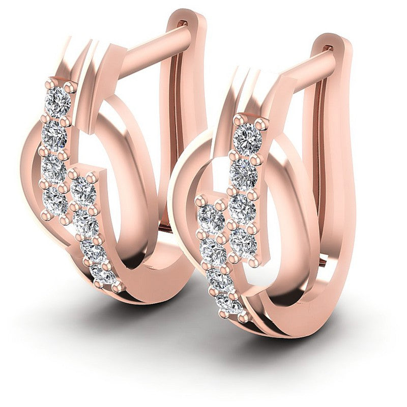 Round Diamonds 0.20CT Earring in 18KT White Gold