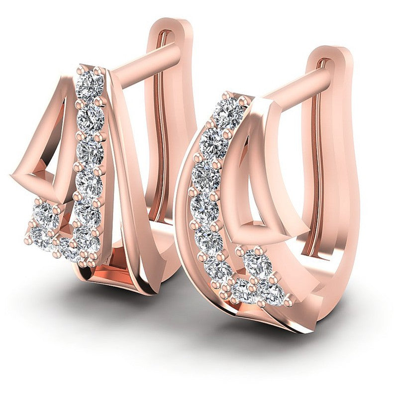 Round Diamonds 0.40CT Earring in 18KT White Gold