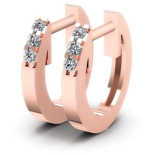 Round Diamonds 0.10CT Earring in 18KT White Gold