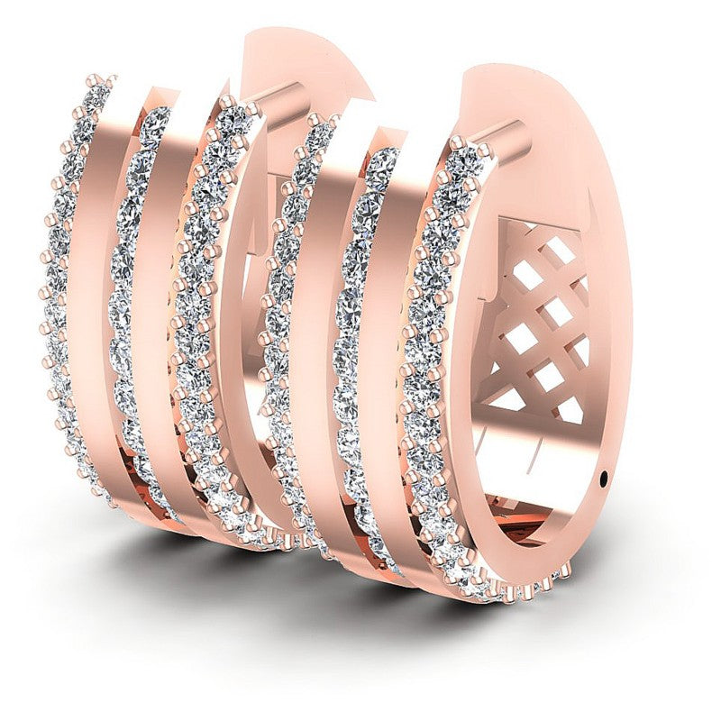 Round Diamonds 0.70CT Earring in 18KT White Gold