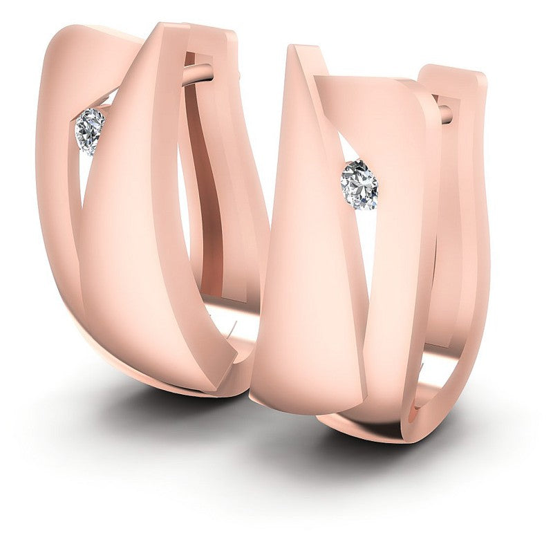 Round Diamonds 0.10CT Earring in 18KT White Gold