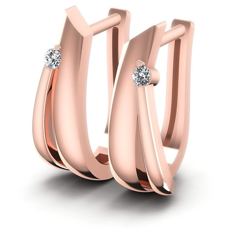 Round Diamonds 0.10CT Earring in 18KT White Gold