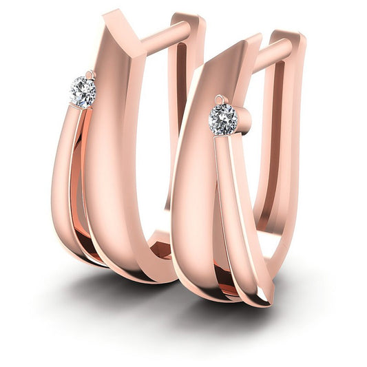 Round Diamonds 0.10CT Earring in 18KT White Gold