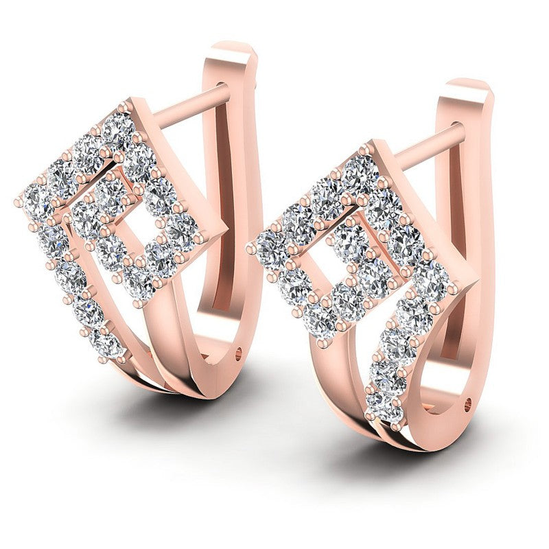 Round Diamonds 0.60CT Earring in 18KT White Gold