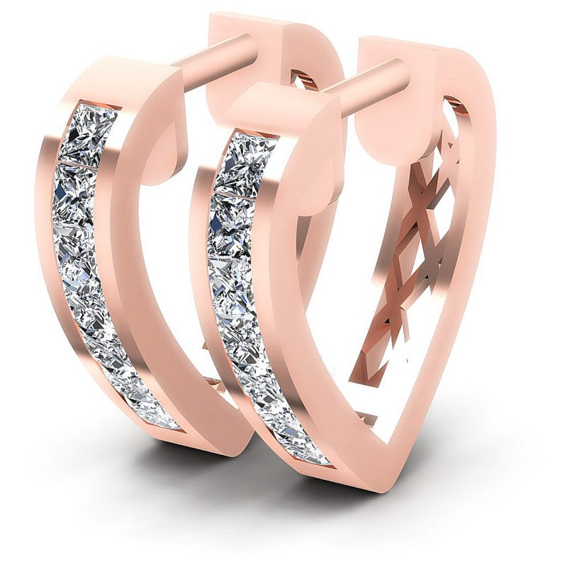 Princess Diamonds 1.00CT Earring in 18KT White Gold