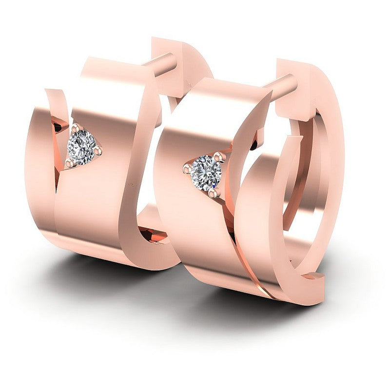 Round Diamonds 0.10CT Earring in 18KT White Gold