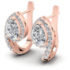 Round and Pear Diamonds 1.70CT Earring in 18KT White Gold