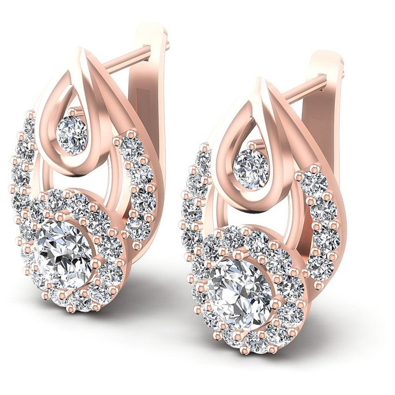 Round Diamonds 1.60CT Earring in 18KT White Gold