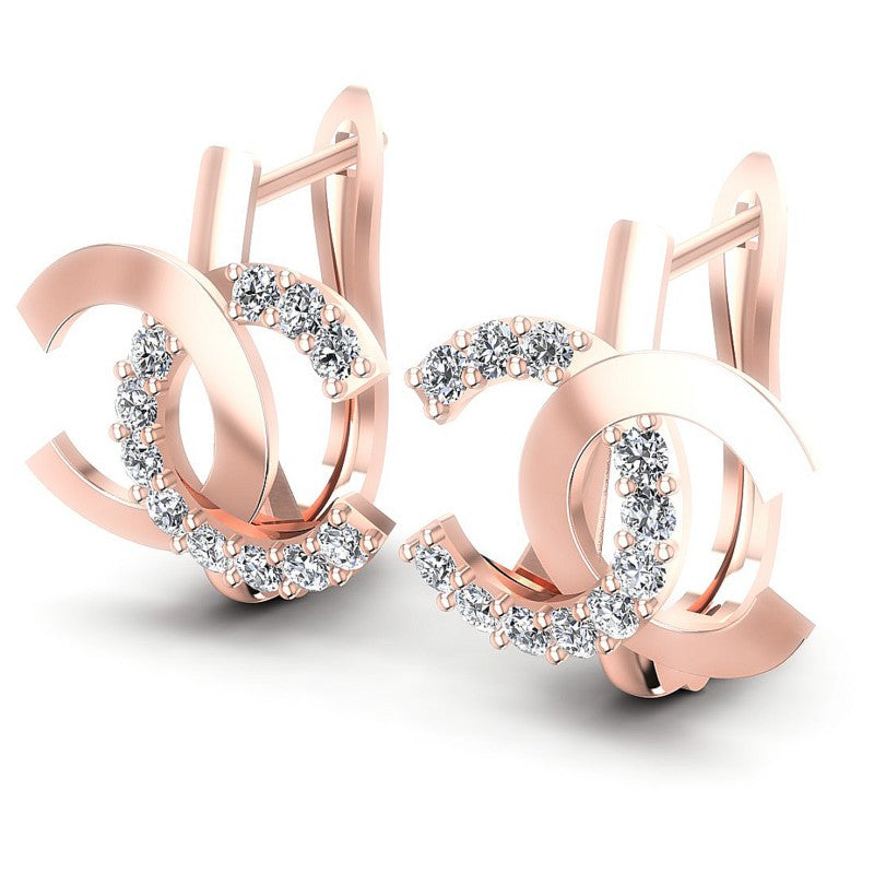 Round Diamonds 0.40CT Earring in 18KT White Gold