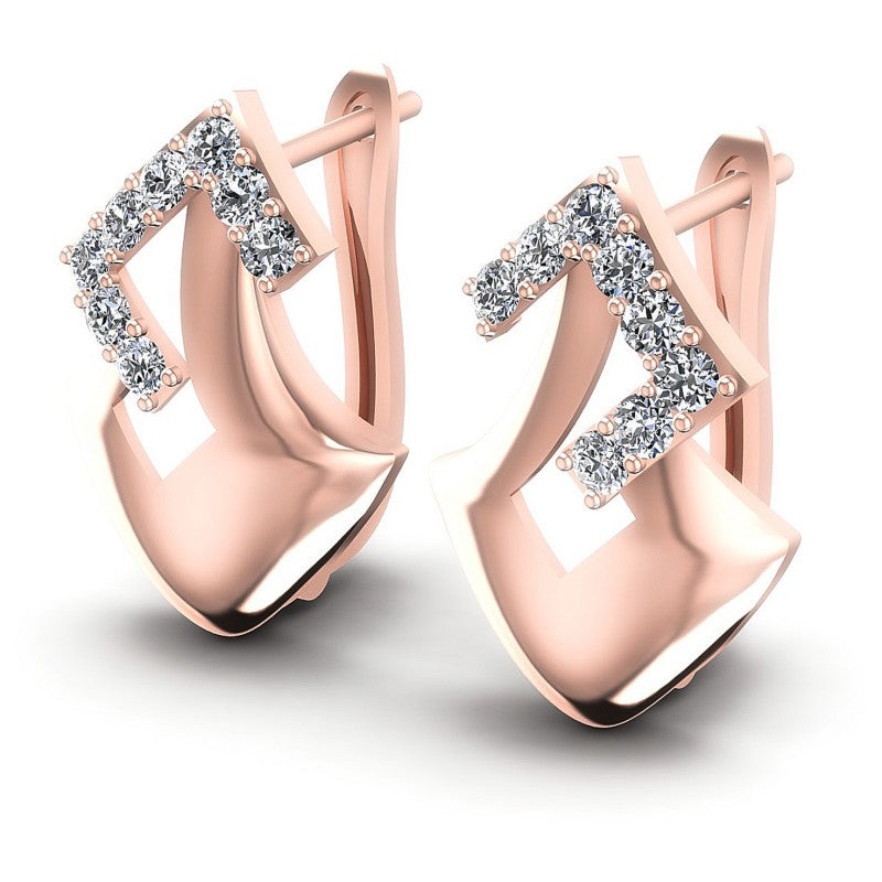 Round Diamonds 0.30CT Earring in 18KT White Gold