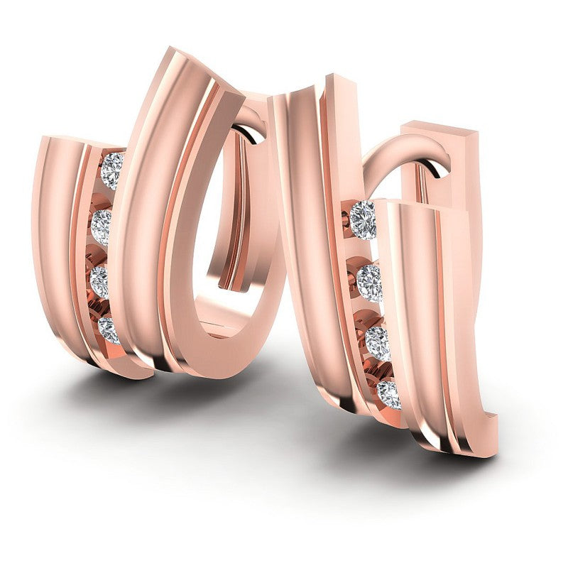 Round Diamonds 0.10CT Earring in 18KT White Gold