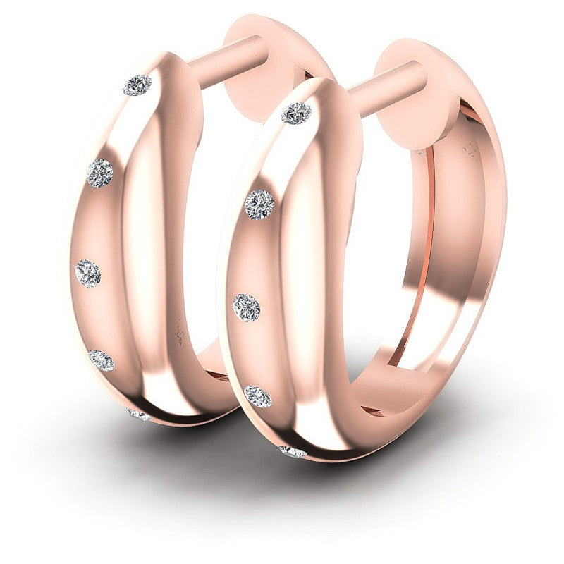 Round Diamonds 0.10CT Earring in 18KT White Gold