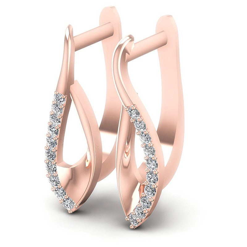 Round Diamonds 0.10CT Earring in 18KT White Gold