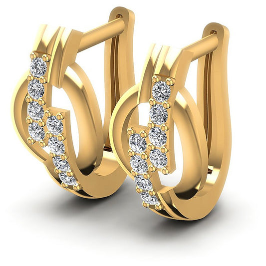 Round Diamonds 0.20CT Earring in 14KT White Gold