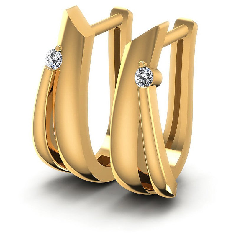 Round Diamonds 0.10CT Earring in 14KT White Gold
