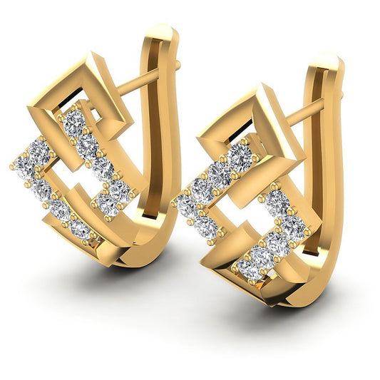 Round Diamonds 0.40CT Earring in 14KT White Gold