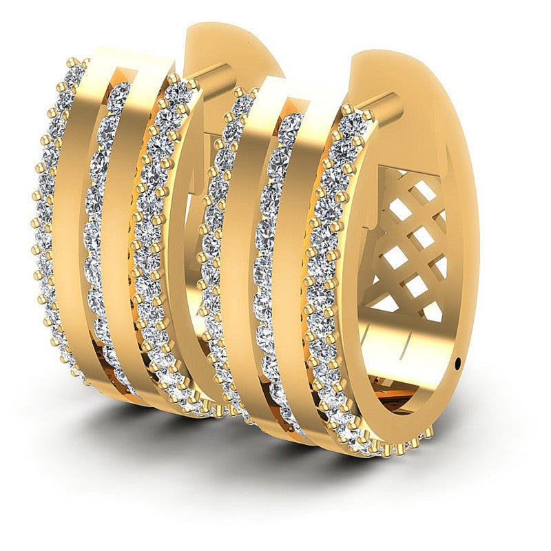 Round Diamonds 0.70CT Earring in 14KT White Gold