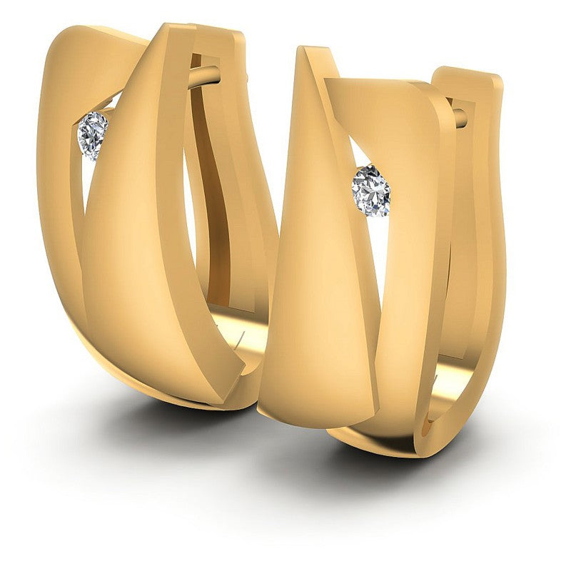 Round Diamonds 0.10CT Earring in 14KT White Gold