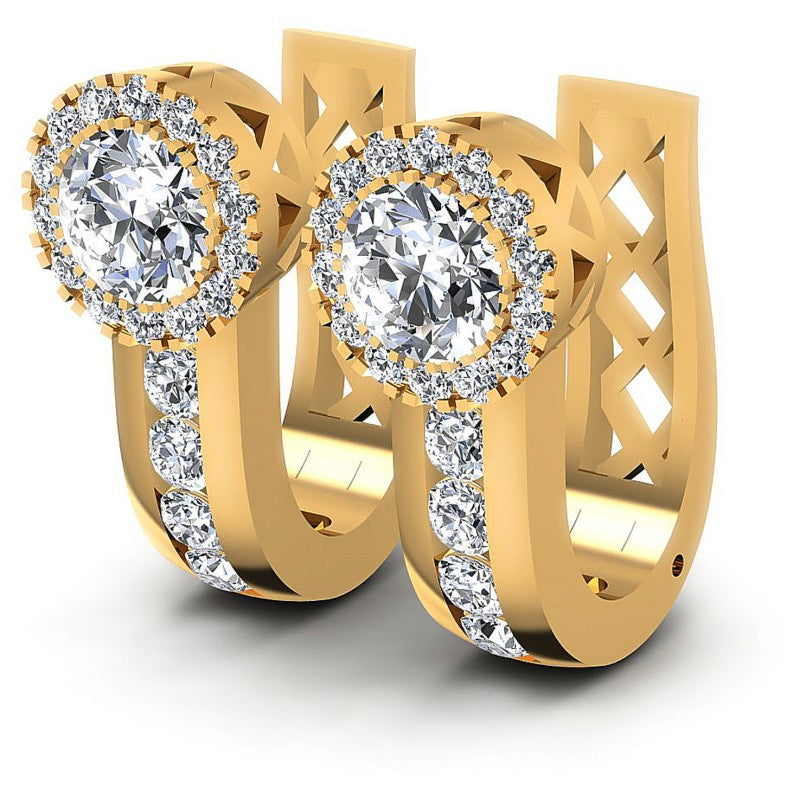 Round Diamonds 1.40CT Earring in 14KT White Gold