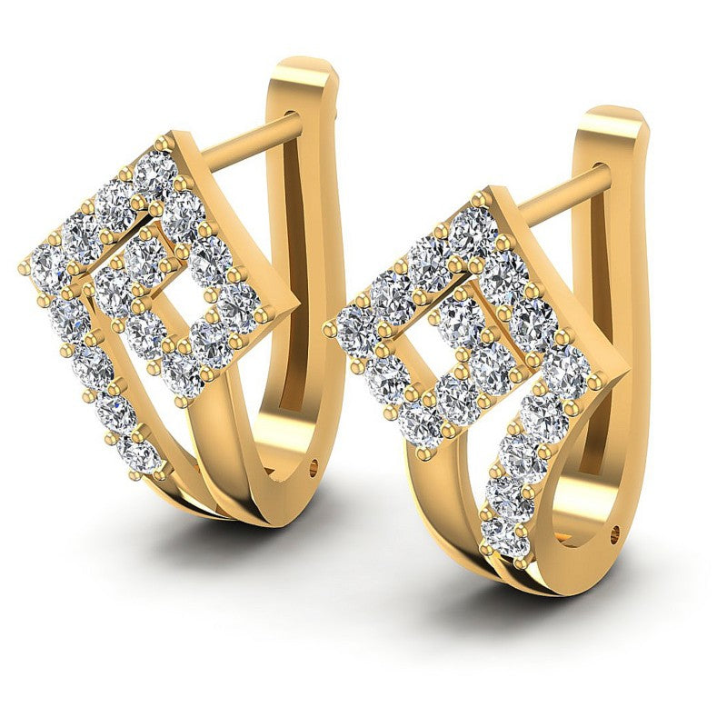 Round Diamonds 0.60CT Earring in 14KT White Gold
