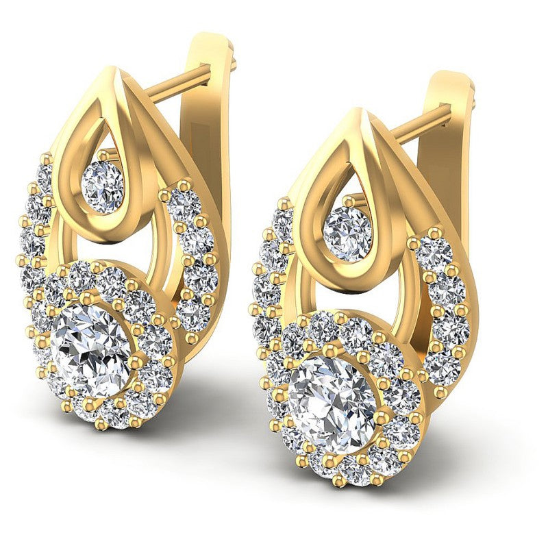 Round Diamonds 1.60CT Earring in 14KT White Gold