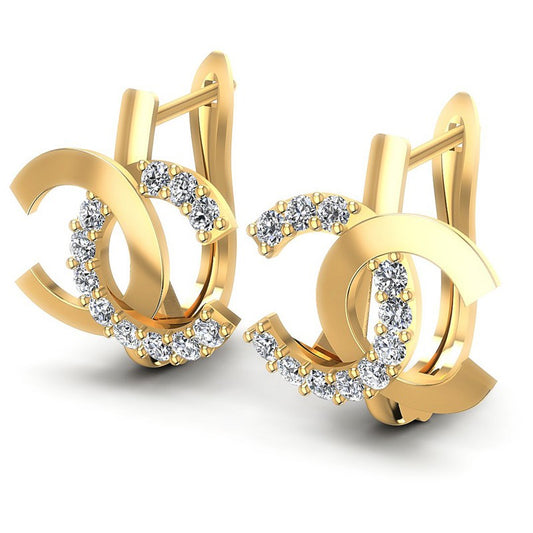 Round Diamonds 0.40CT Earring in 14KT White Gold