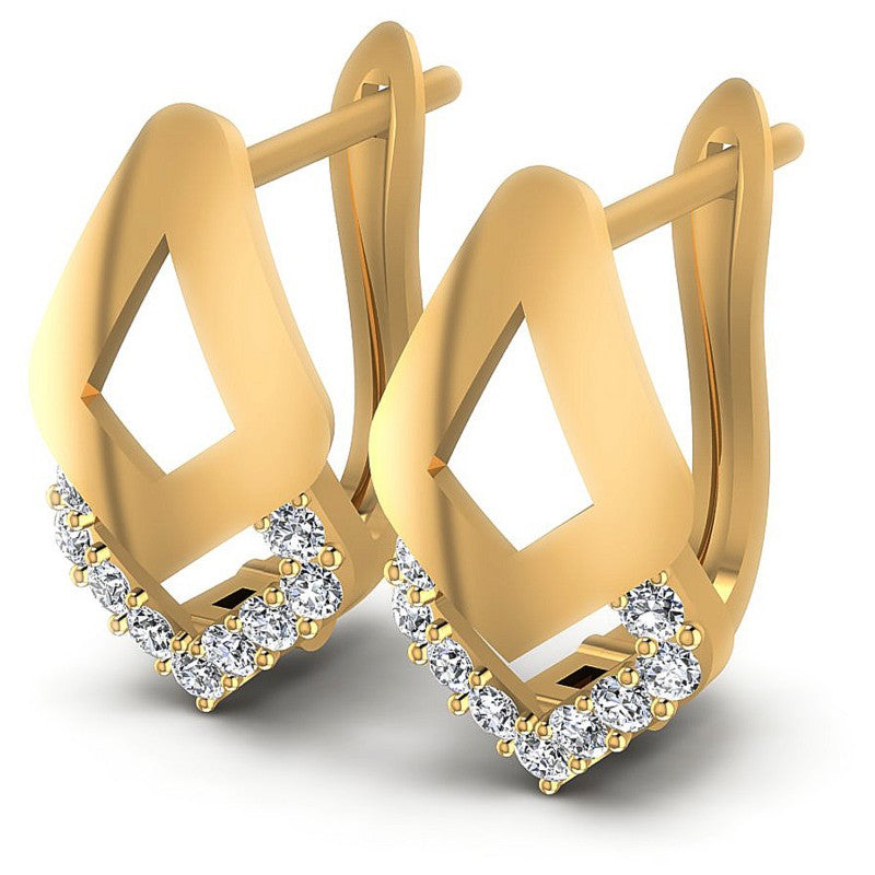 Round Diamonds 0.20CT Earring in 14KT White Gold