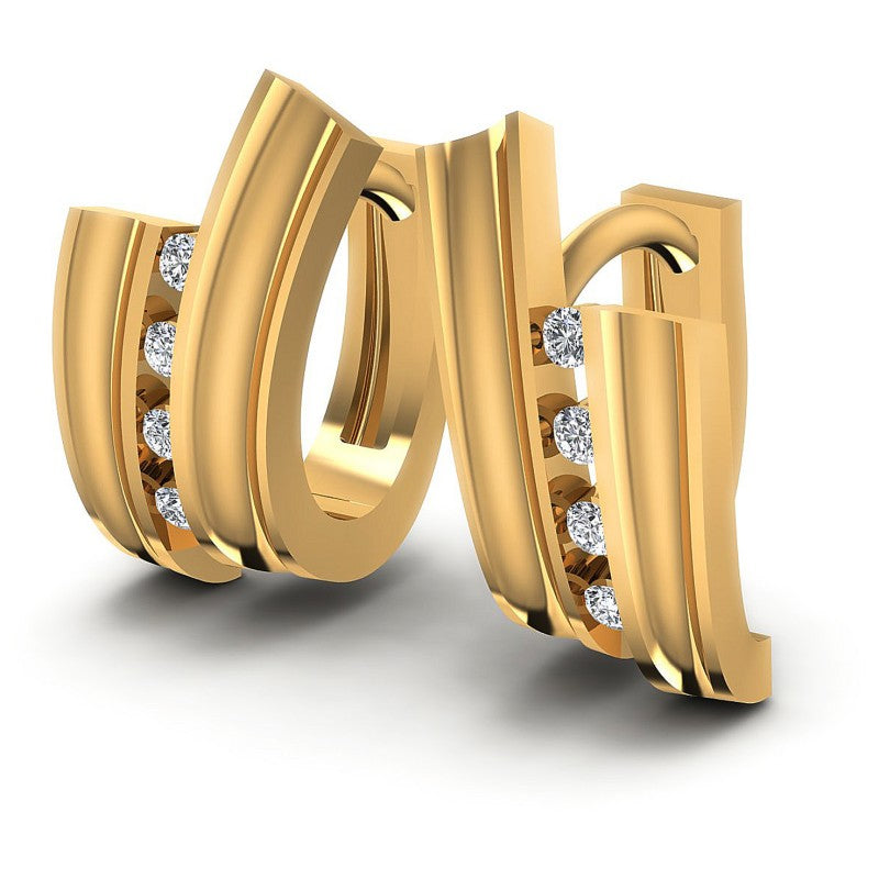 Round Diamonds 0.10CT Earring in 14KT White Gold