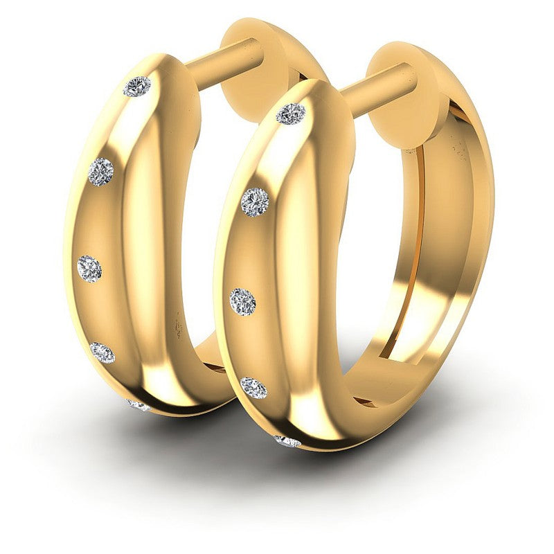 Round Diamonds 0.10CT Earring in 14KT White Gold