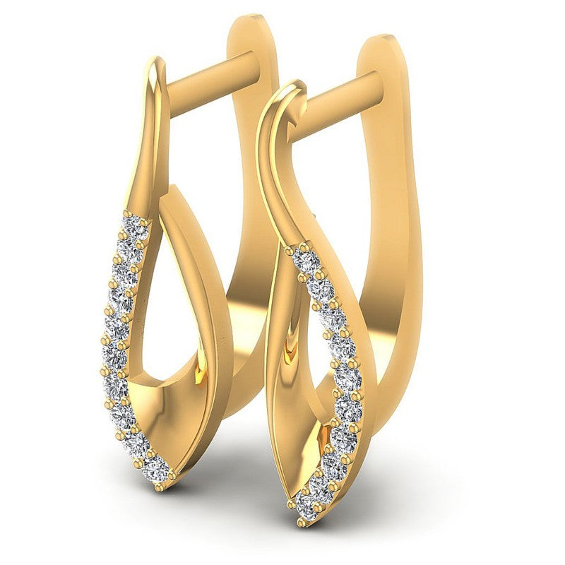 Round Diamonds 0.10CT Earring in 14KT White Gold