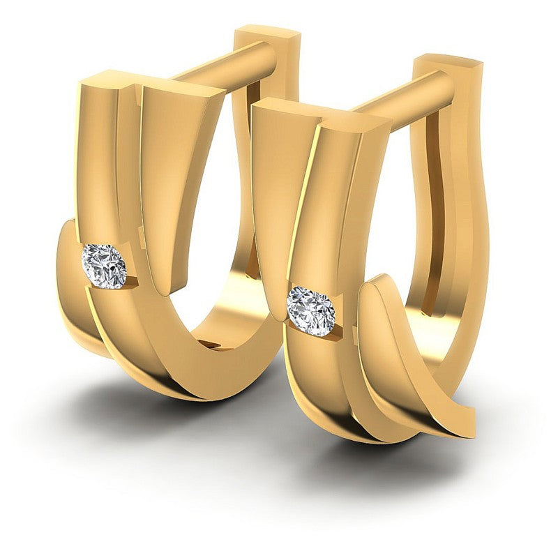 Round Diamonds 0.10CT Earring in 14KT White Gold
