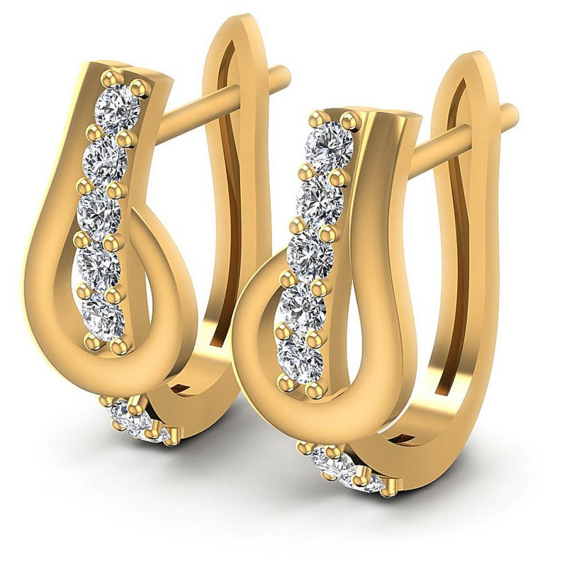 Round Diamonds 0.40CT Earring in 14KT White Gold
