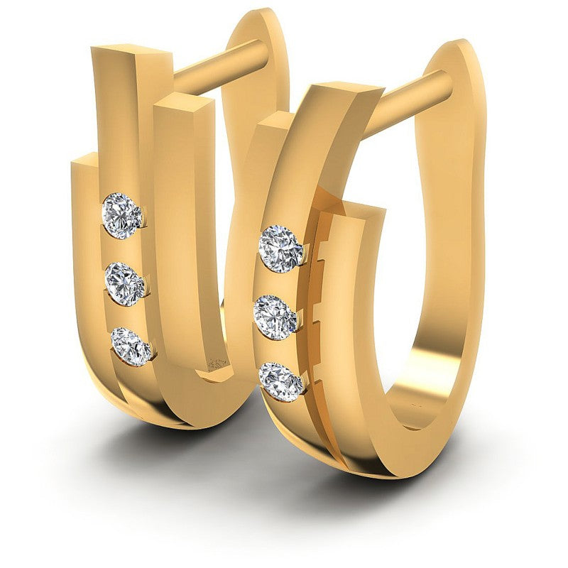 Round Diamonds 0.20CT Earring in 14KT White Gold