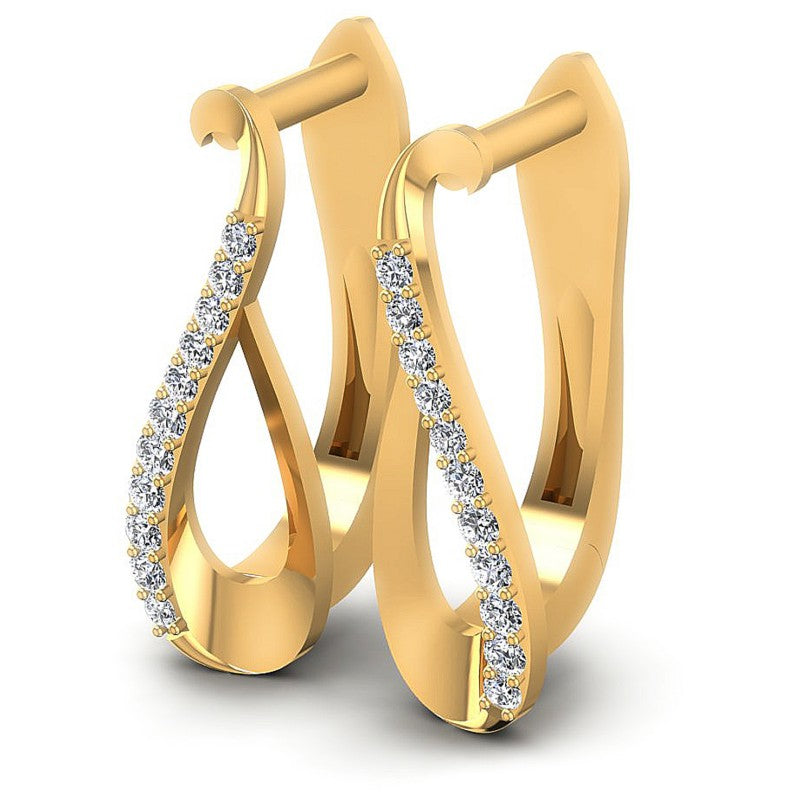 Round Diamonds 0.20CT Earring in 14KT White Gold