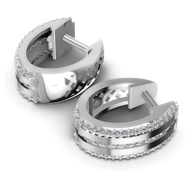 Round Diamonds 0.70CT Earring in 14KT Yellow Gold