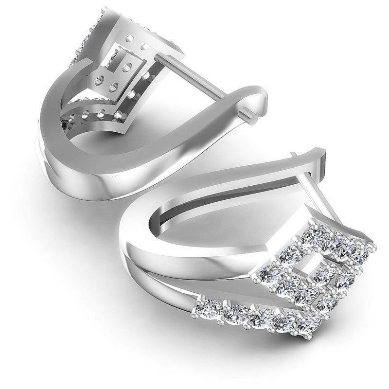 Round Diamonds 0.60CT Earring in 14KT Yellow Gold