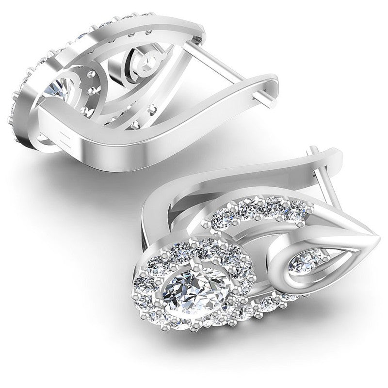 Round Diamonds 1.60CT Earring in 14KT Yellow Gold