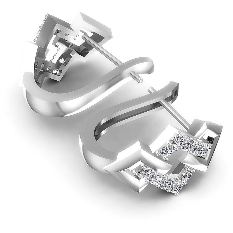 Round Diamonds 0.40CT Earring in 14KT Yellow Gold