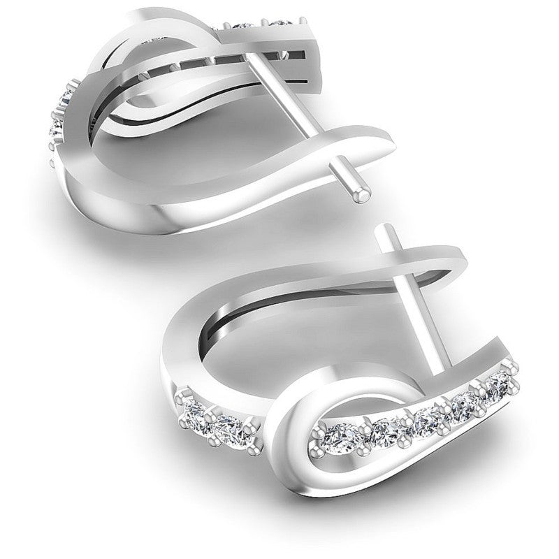Round Diamonds 0.40CT Earring in 14KT Yellow Gold
