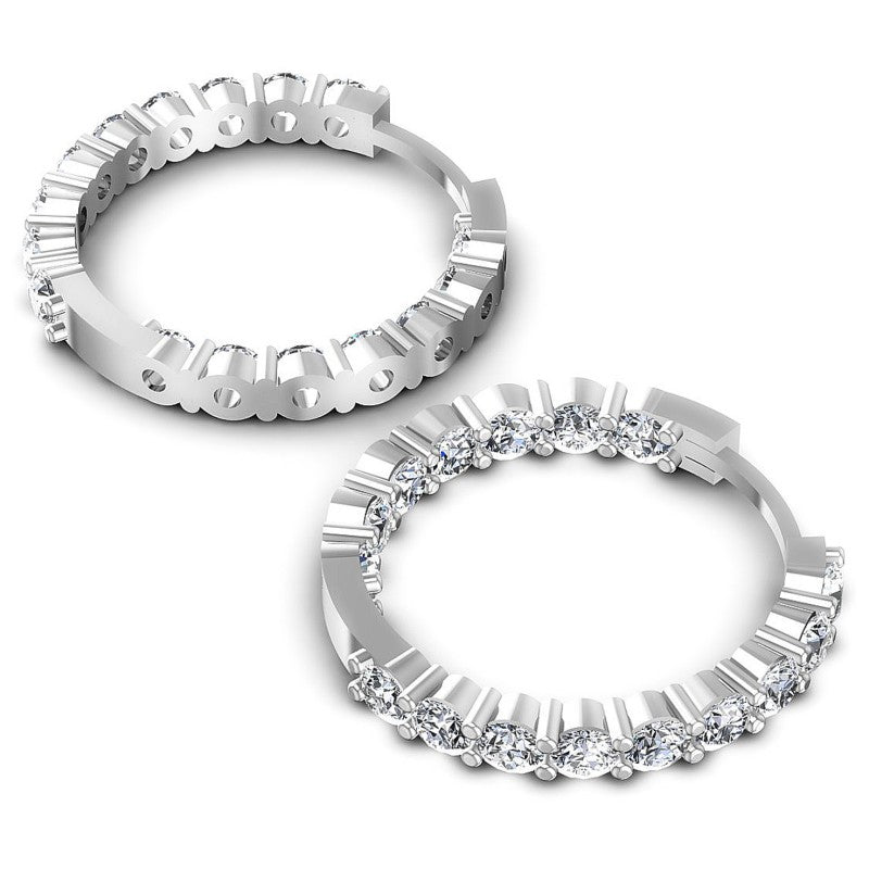 Round Diamonds 1.20CT Earring in 14KT Yellow Gold