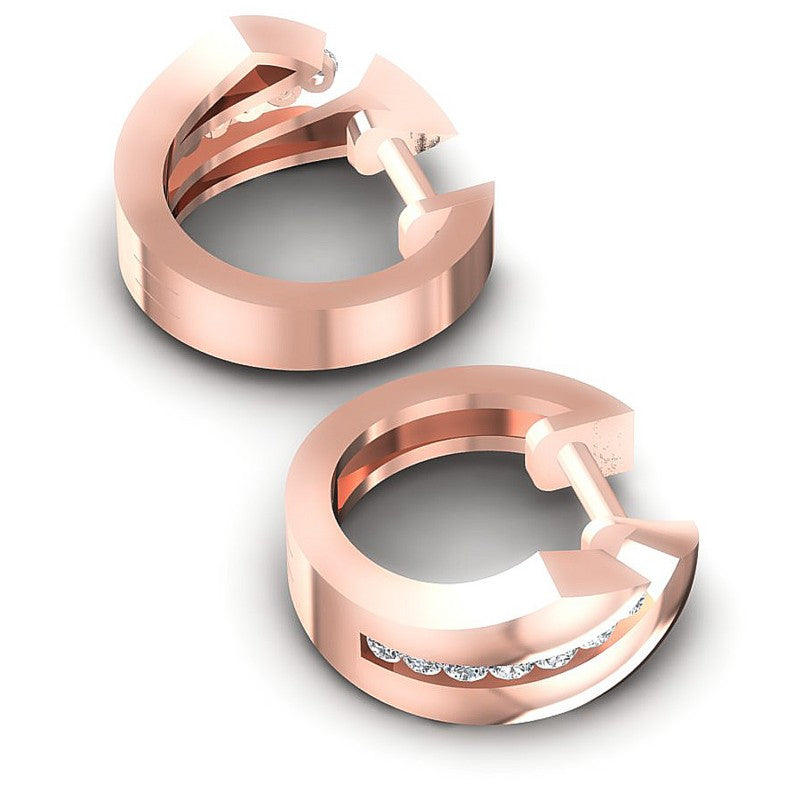 Round Diamonds 0.30CT Earring in 18KT Yellow Gold