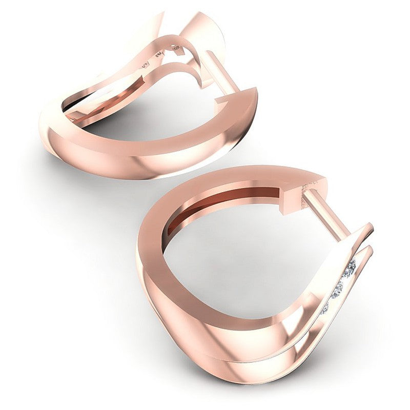 Round Diamonds 0.30CT Earring in 18KT Yellow Gold