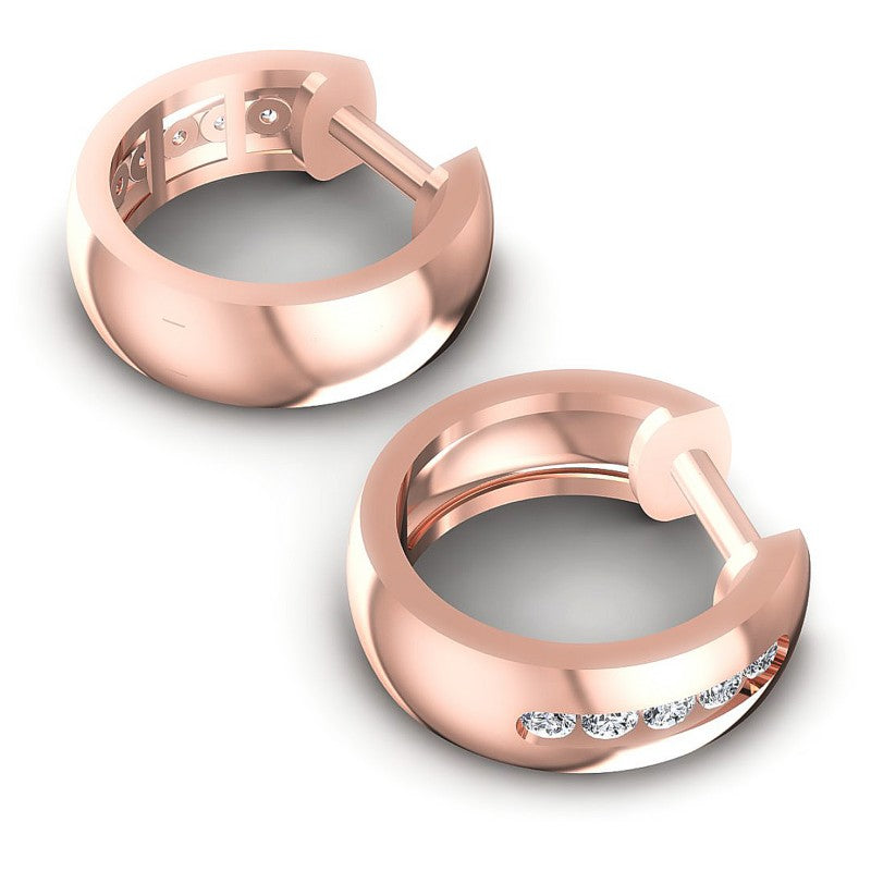 Round Diamonds 0.20CT Earring in 18KT Yellow Gold