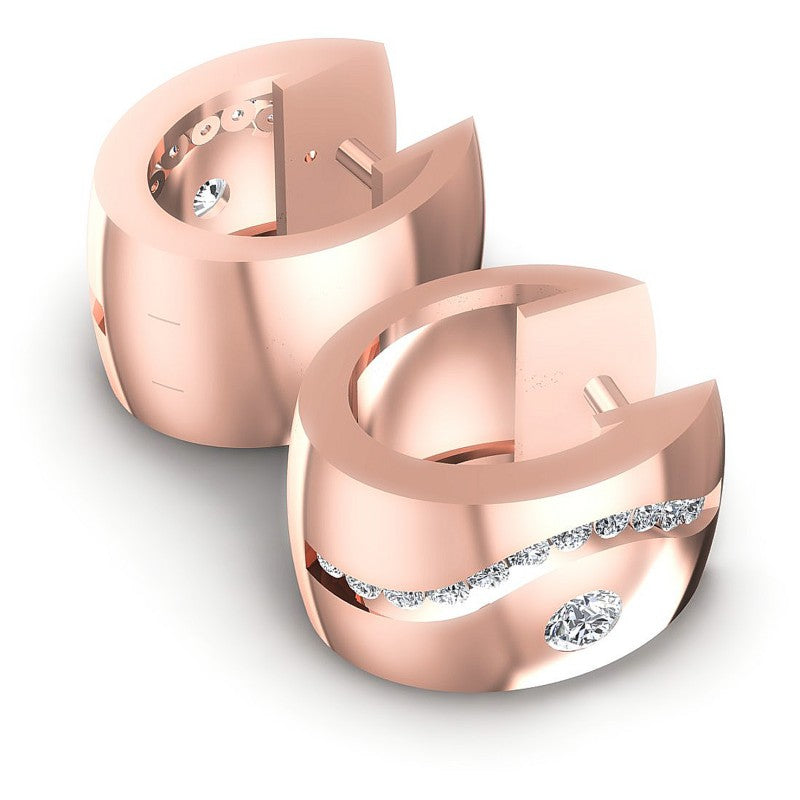 Round Diamonds 0.50CT Earring in 18KT Yellow Gold