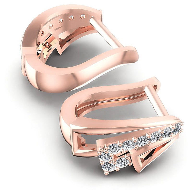 Round Diamonds 0.40CT Earring in 18KT Yellow Gold