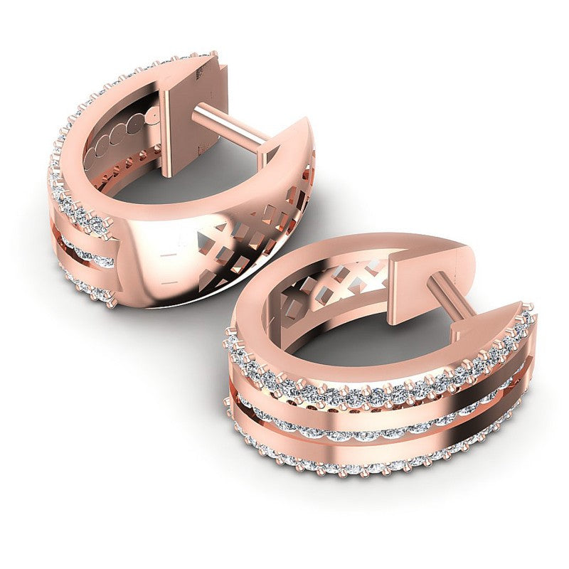 Round Diamonds 0.70CT Earring in 18KT Yellow Gold