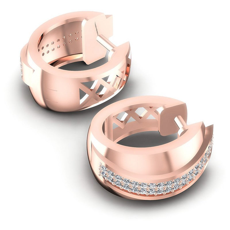 Round Diamonds 0.50CT Earring in 18KT Yellow Gold