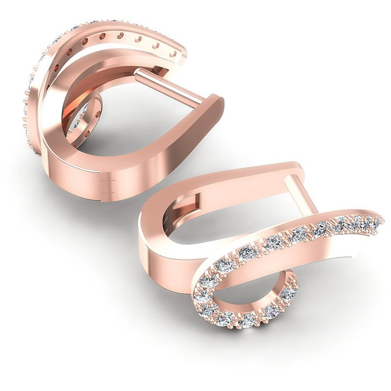 Round Diamonds 0.50CT Earring in 18KT Yellow Gold